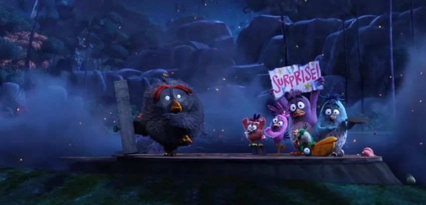 Kate McKinnon, Anthony Padilla, Danny McBride, and Ian Hecox in The Angry Birds Movie (2016)