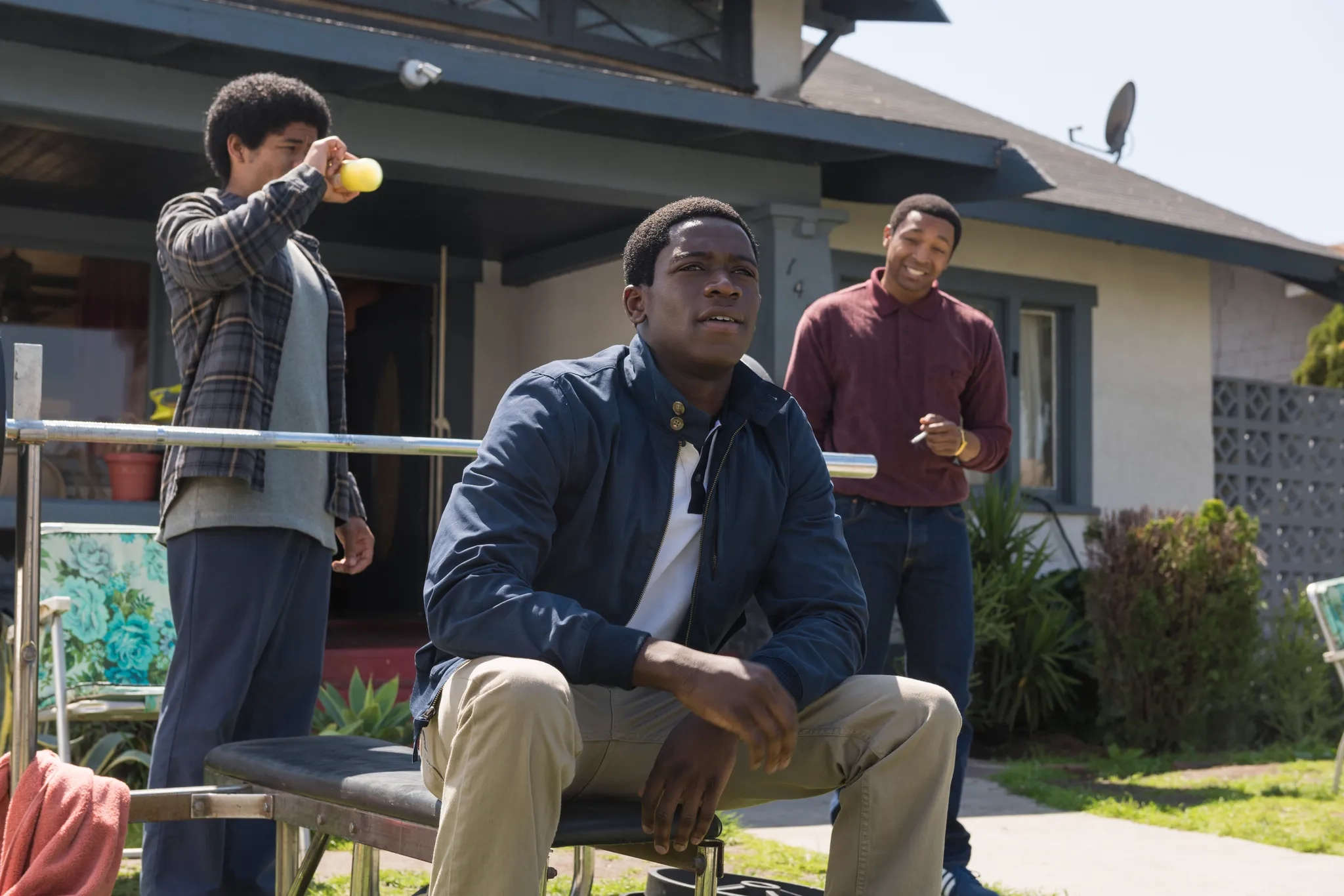 Malcolm Mays, Damson Idris, and Isaiah John in Snowfall (2017)