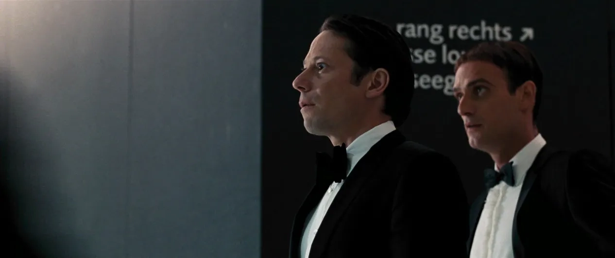 Mathieu Amalric and Anatole Taubman in Quantum of Solace (2008)