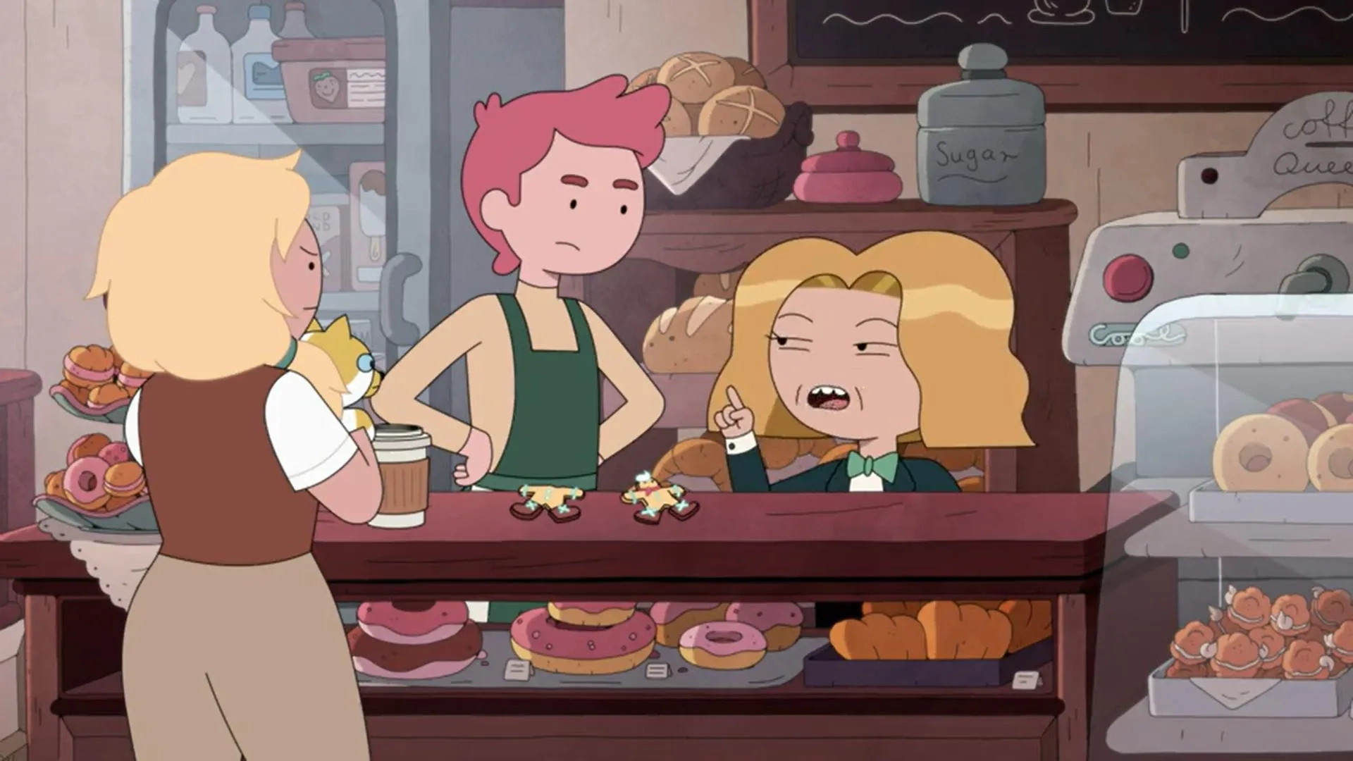 Andrew Rannells, Roz Ryan, Elle Newlands, and Madeleine Martin in Adventure Time: Fionna & Cake (2023)