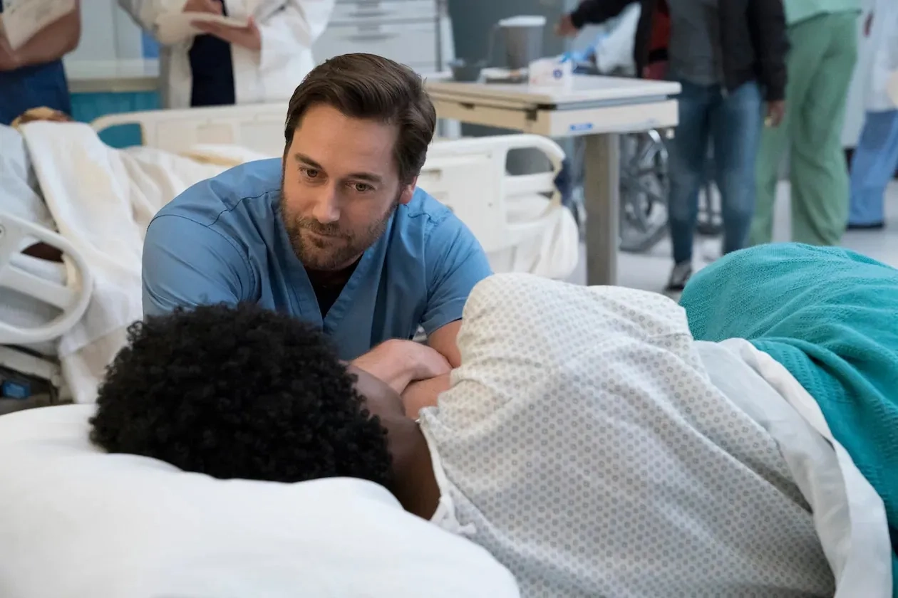 Ryan Eggold and Vicky Jeudy in New Amsterdam: Your Turn (2019)