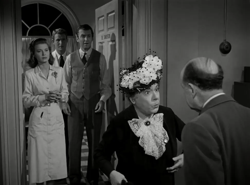 James Stewart, Peggy Dow, Charles Drake, Josephine Hull, and William H. Lynn in Harvey (1950)