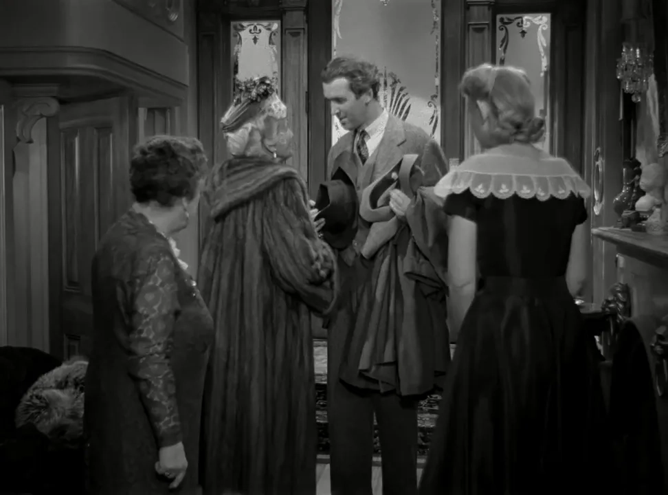 James Stewart, Victoria Horne, Josephine Hull, and Grace Mills in Harvey (1950)