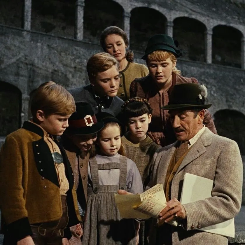 Charmian Carr, Angela Cartwright, Duane Chase, Nicholas Hammond, Richard Haydn, Kym Karath, Heather Menzies-Urich, and Debbie Turner in The Sound of Music (1965)