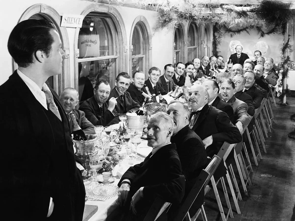 Orson Welles, Joseph Cotten, and Everett Sloane in Citizen Kane (1941)