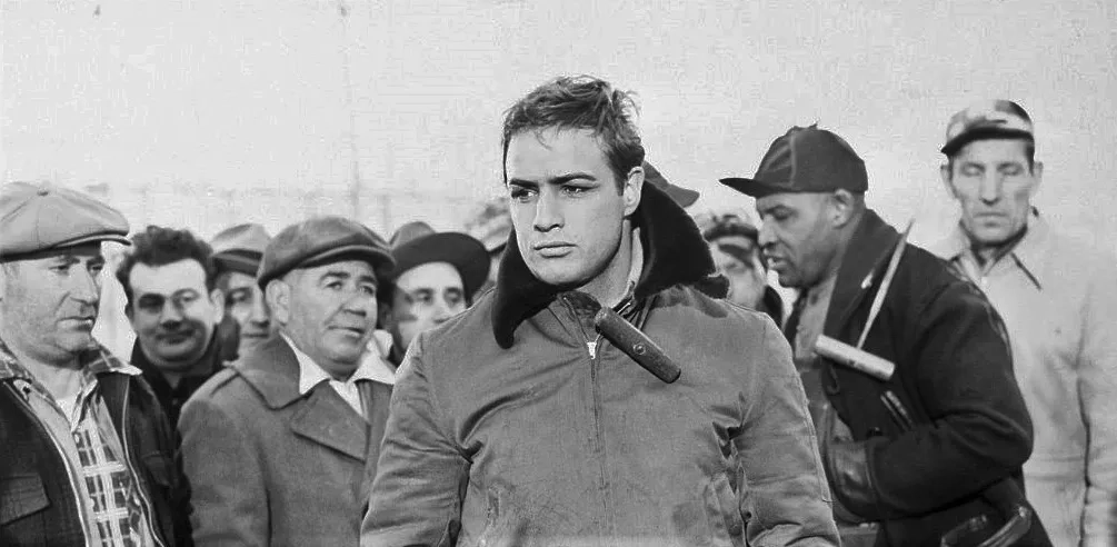 Marlon Brando and Rudy Bond in On the Waterfront (1954)