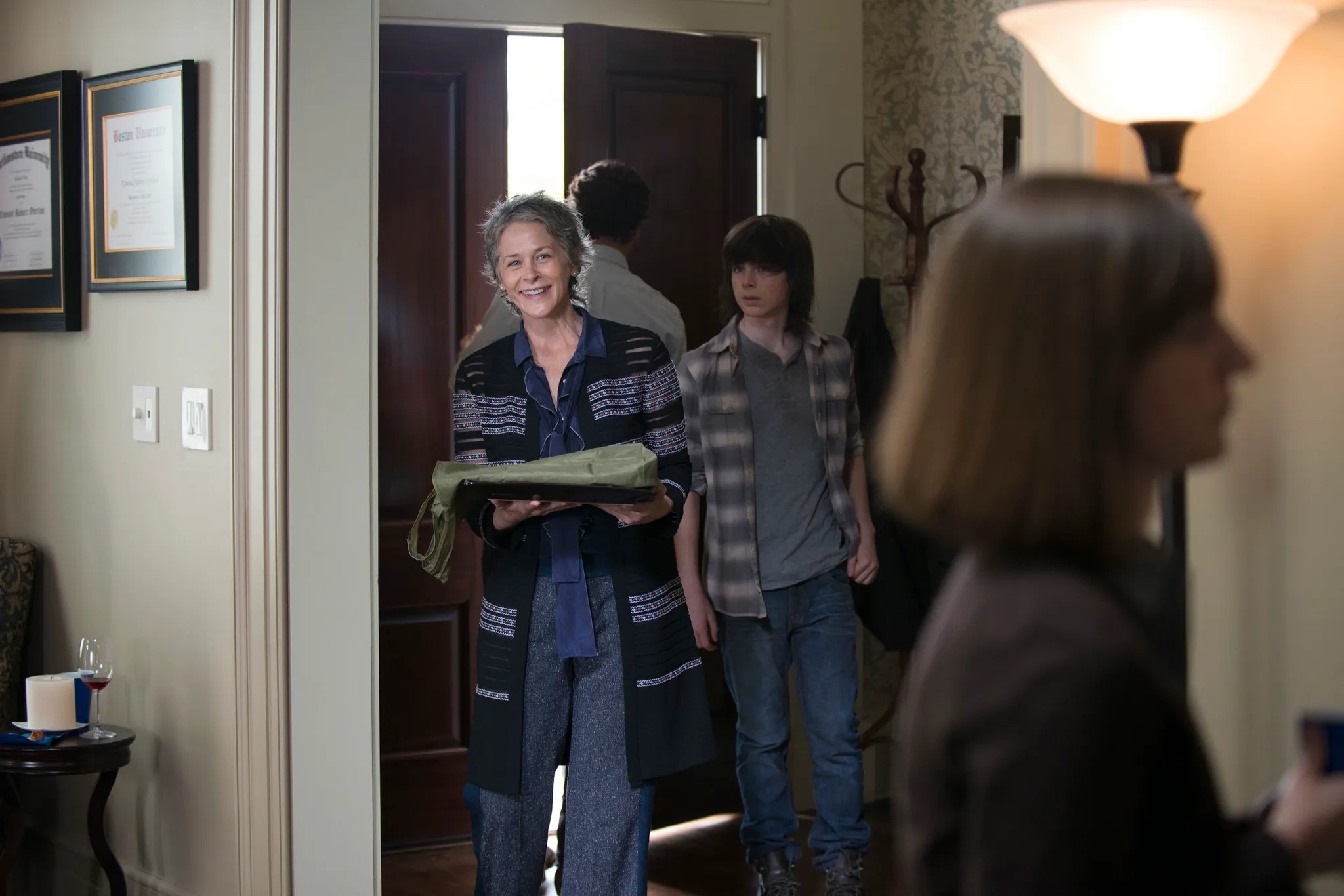 Melissa McBride and Chandler Riggs in The Walking Dead (2010)