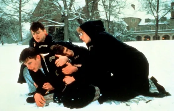 Ethan Hawke, Josh Charles, Gale Hansen, and Allelon Ruggiero in Dead Poets Society (1989)