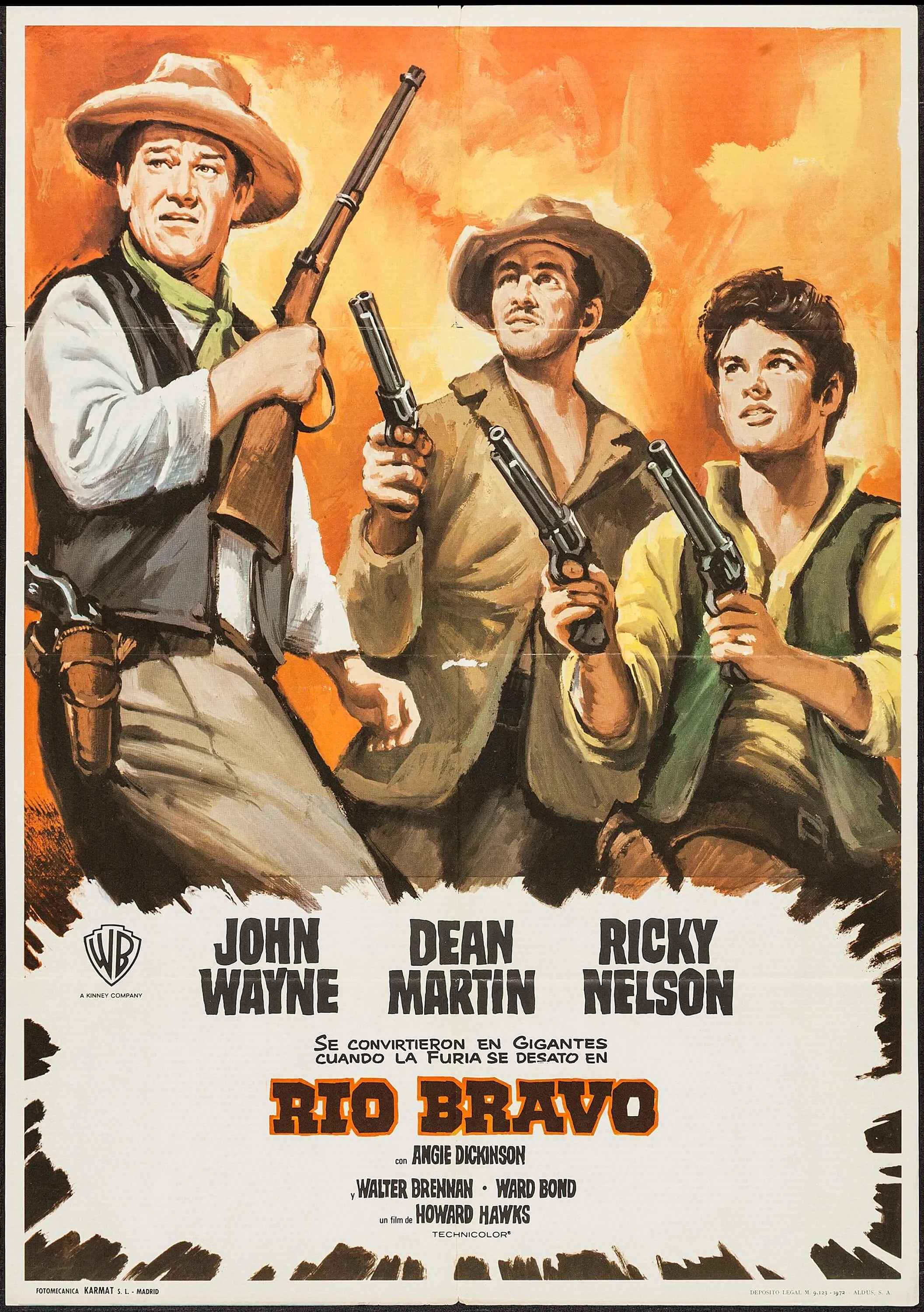 John Wayne, Dean Martin, and Ricky Nelson in Rio Bravo (1959)