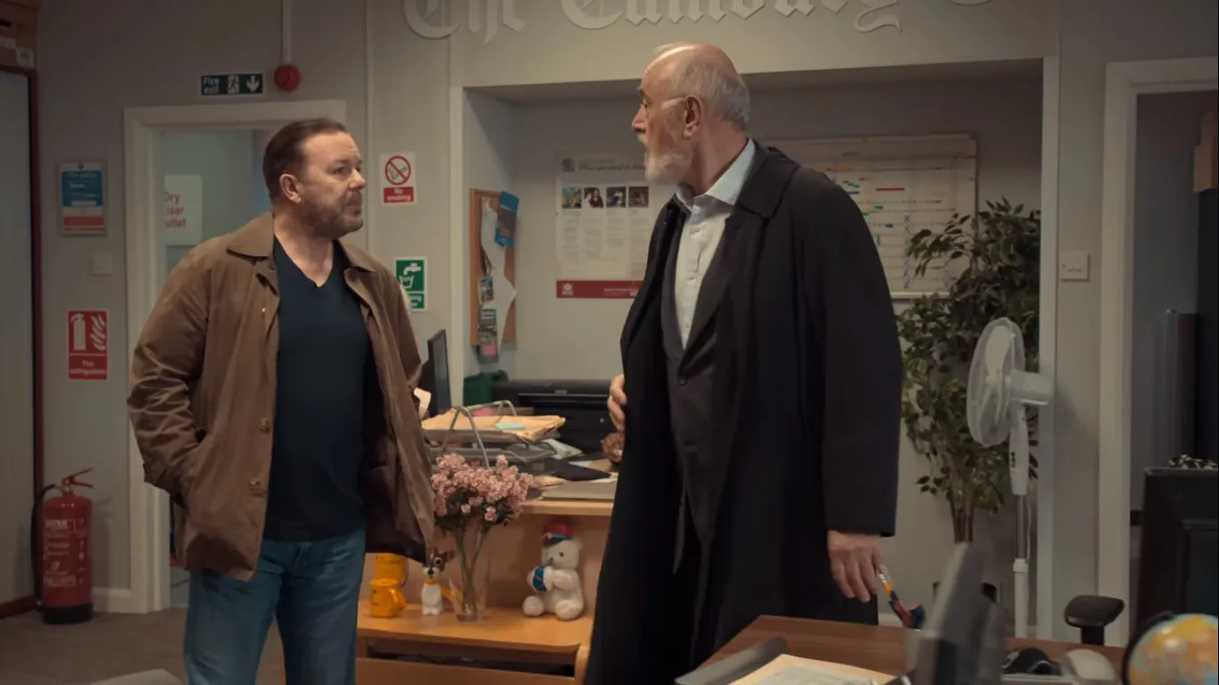 Peter Egan and Ricky Gervais in After Life: Episode #2.5 (2020)