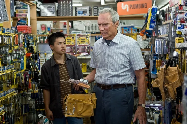 Clint Eastwood and Bee Vang in Gran Torino (2008)