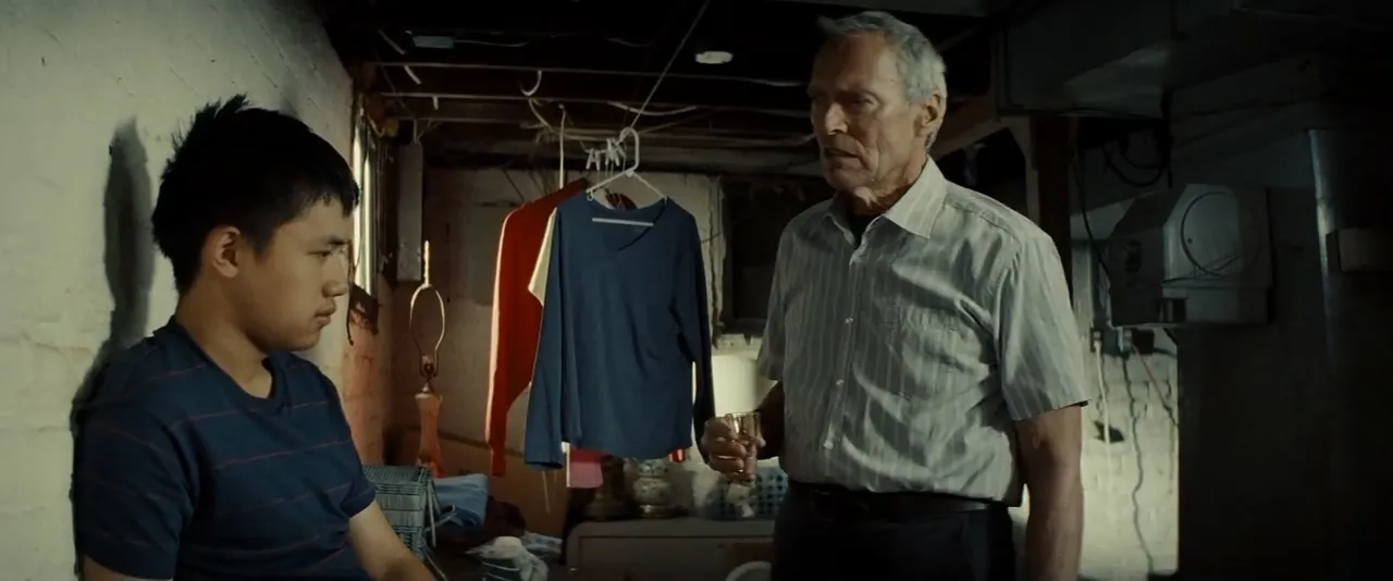 Clint Eastwood and Bee Vang in Gran Torino (2008)