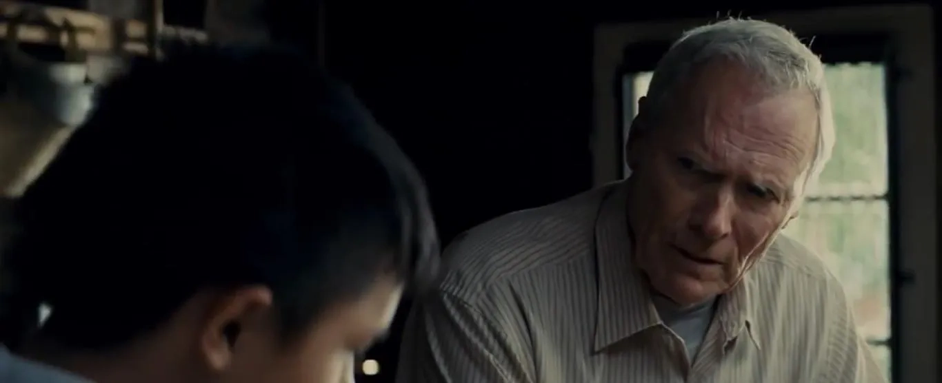 Clint Eastwood and Bee Vang in Gran Torino (2008)