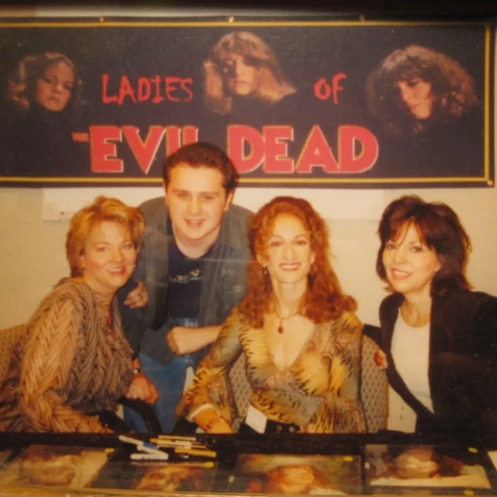 Betsy Baker, Ellen Sandweiss, and Theresa Tilly at an event for The Evil Dead (1981)