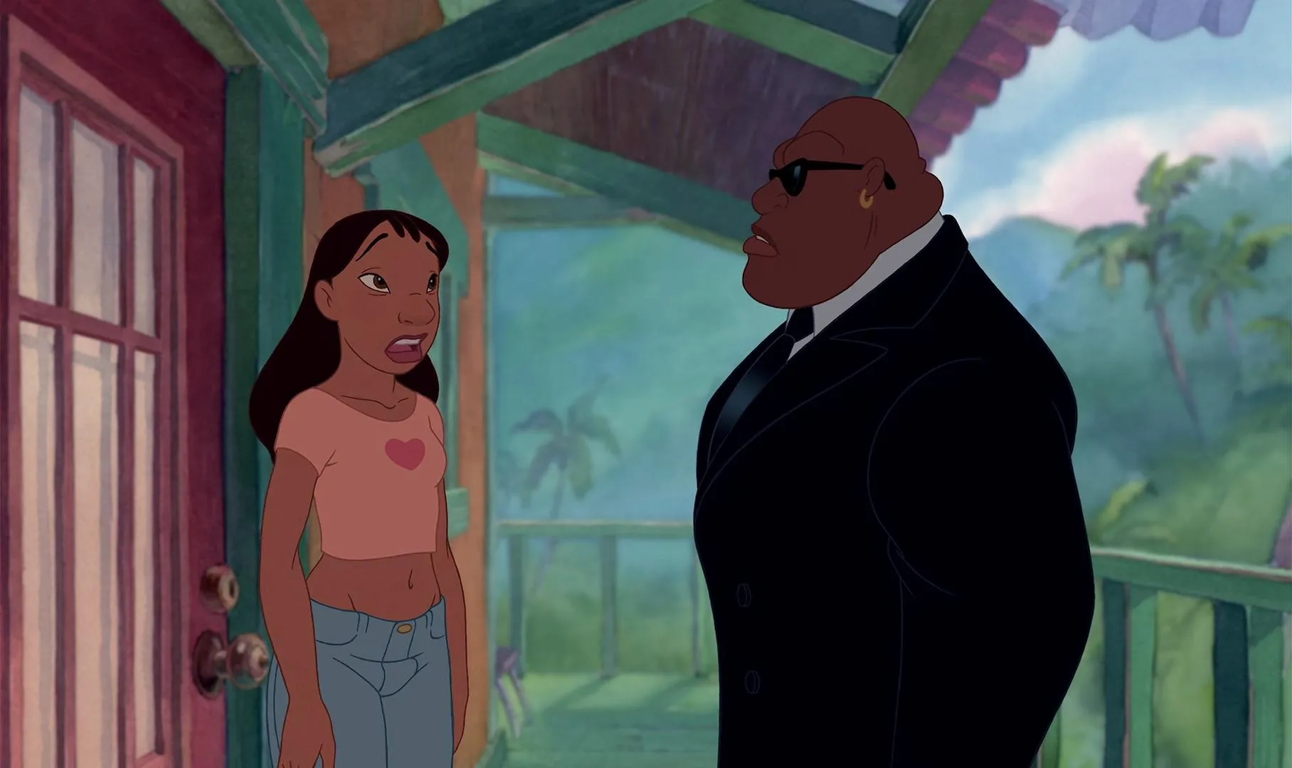 Tia Carrere and Ving Rhames in Lilo & Stitch (2002)