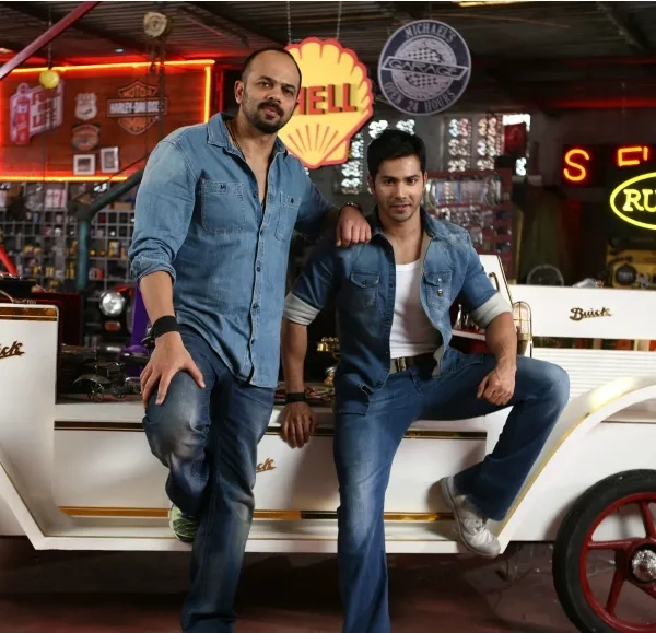 Rohit Shetty and Varun Dhawan in Dilwale (2015)