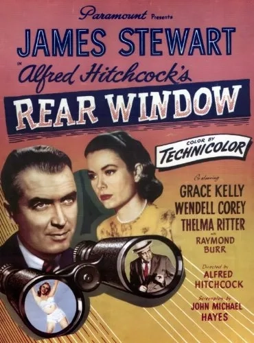 Grace Kelly, James Stewart, and Raymond Burr in Rear Window (1954)