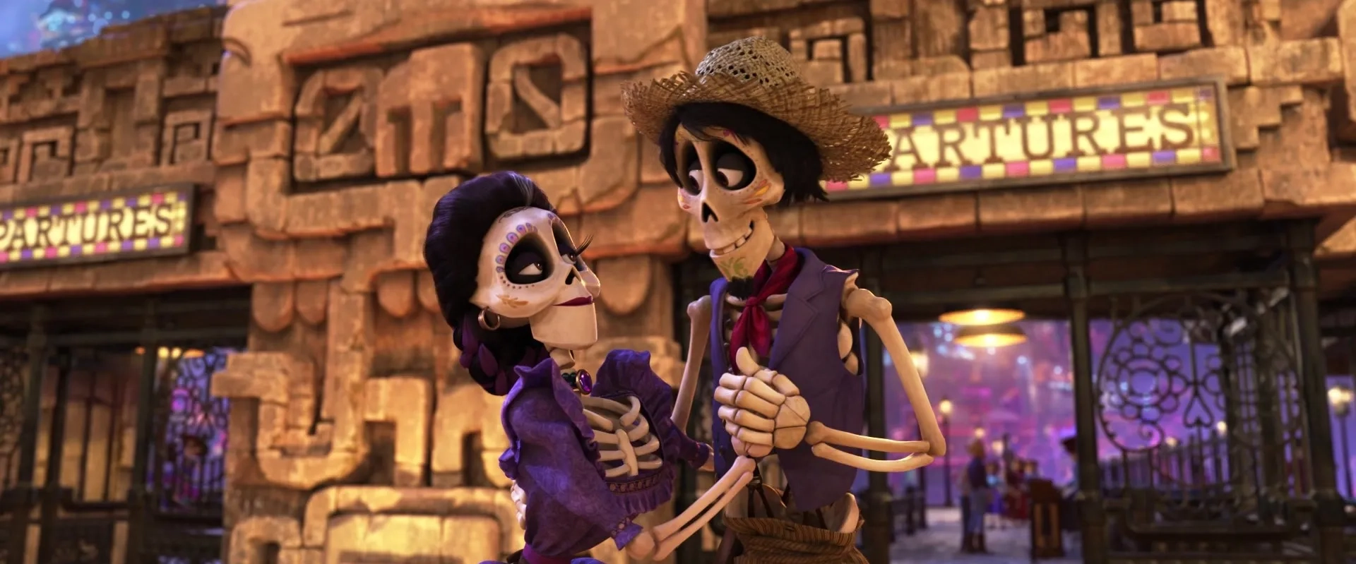 Alanna Ubach and Gael García Bernal in Coco (2017)