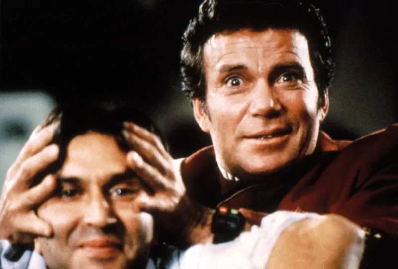 William Shatner and Nicholas Meyer in Star Trek II: The Wrath of Khan (1982)