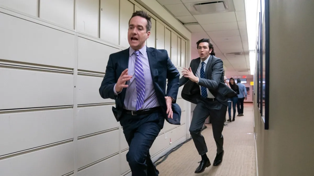 Matthew Macfadyen and Nicholas Braun in Succession: Safe Room (2019)