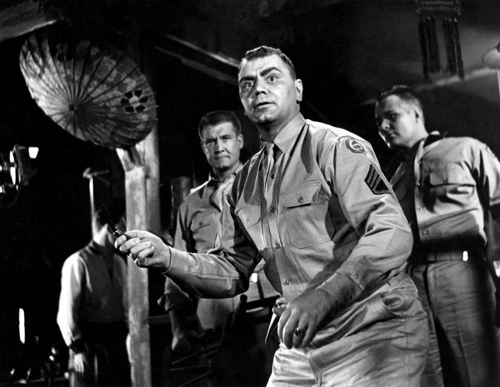 Ernest Borgnine and George Reeves in From Here to Eternity (1953)