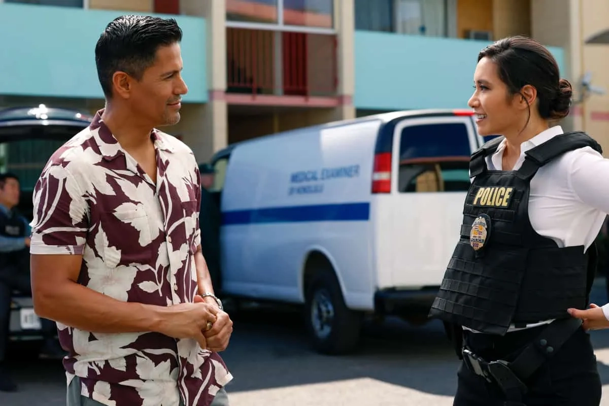 Jay Hernandez and Chantal Thuy in Magnum P.I.: The Long Sleep (2022)