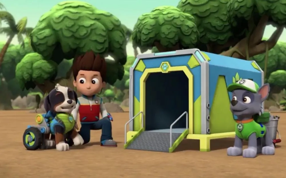 Luxton Handspiker, Owen Mason, Jaxon Mercey, Justin Gregory Lopez, Elijha Hammill, Joey Nijem, Ítalo Luiz, and Solomon Brown in PAW Patrol: Dino Rescue: Pups Save a Hum-Dino (2020)