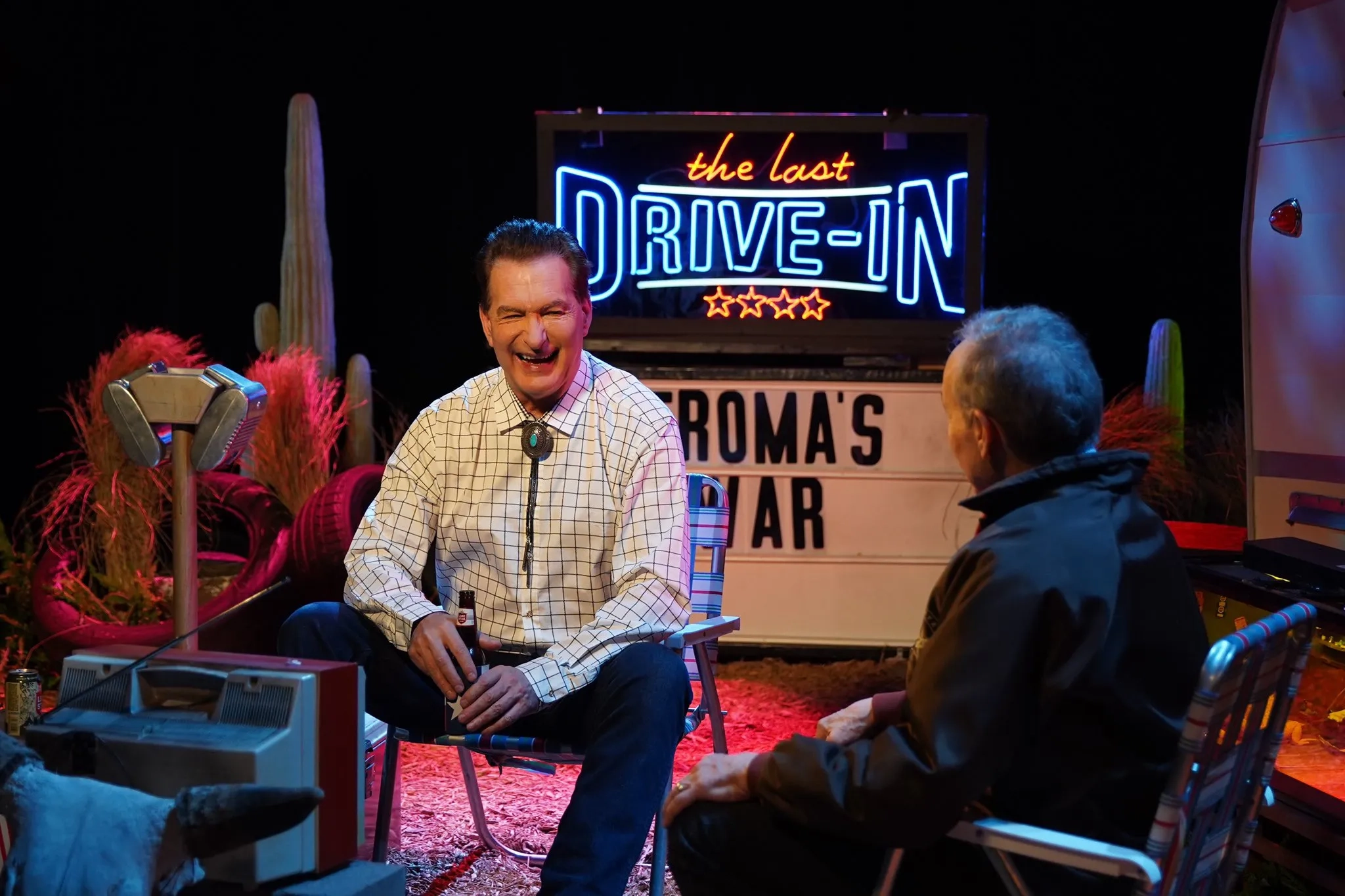 John Bloom and Lloyd Kaufman in The Last Drive-In with Joe Bob Briggs: Troma's War (2020)