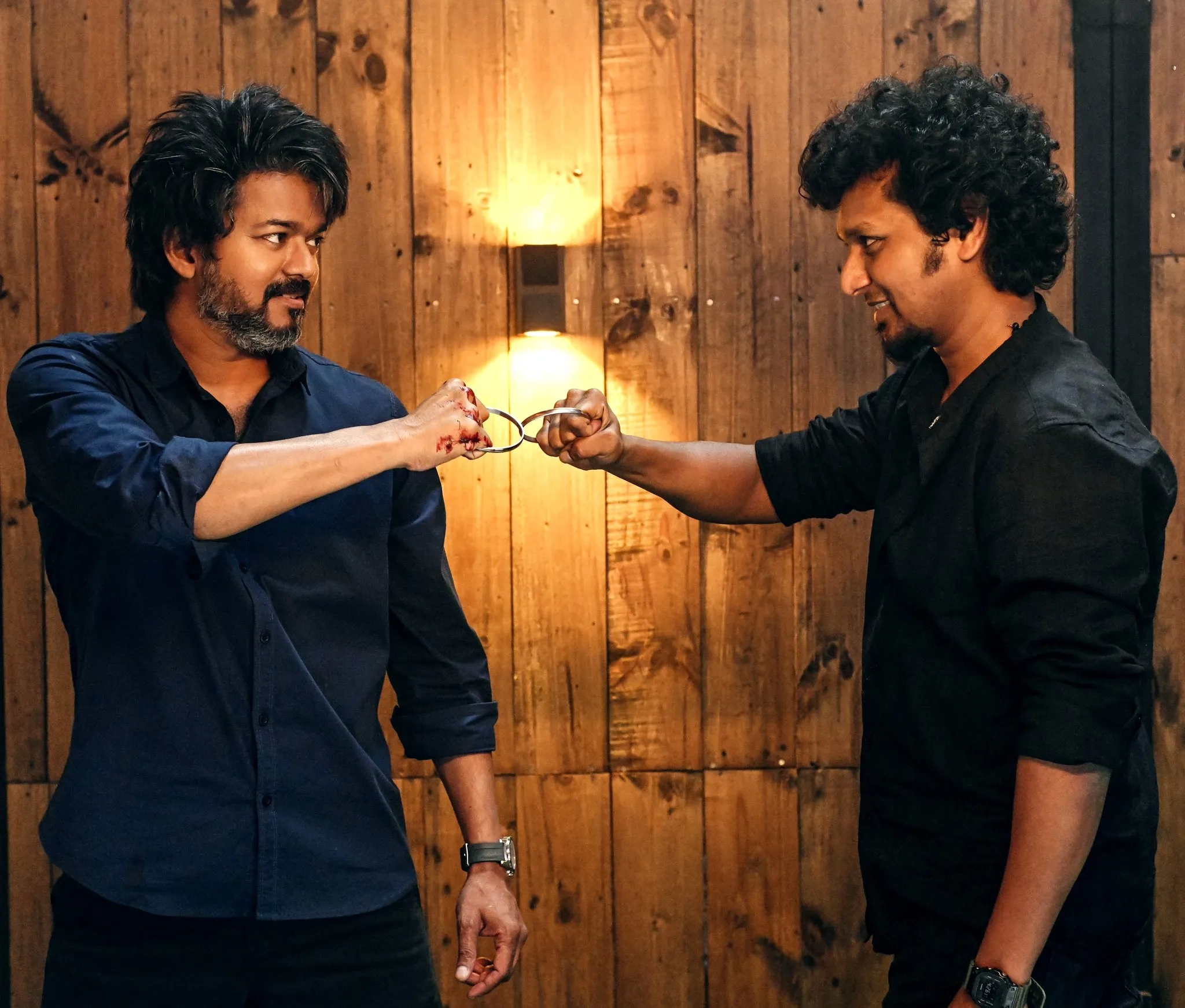 Joseph Vijay and Lokesh Kanagaraj in Leo (2023)