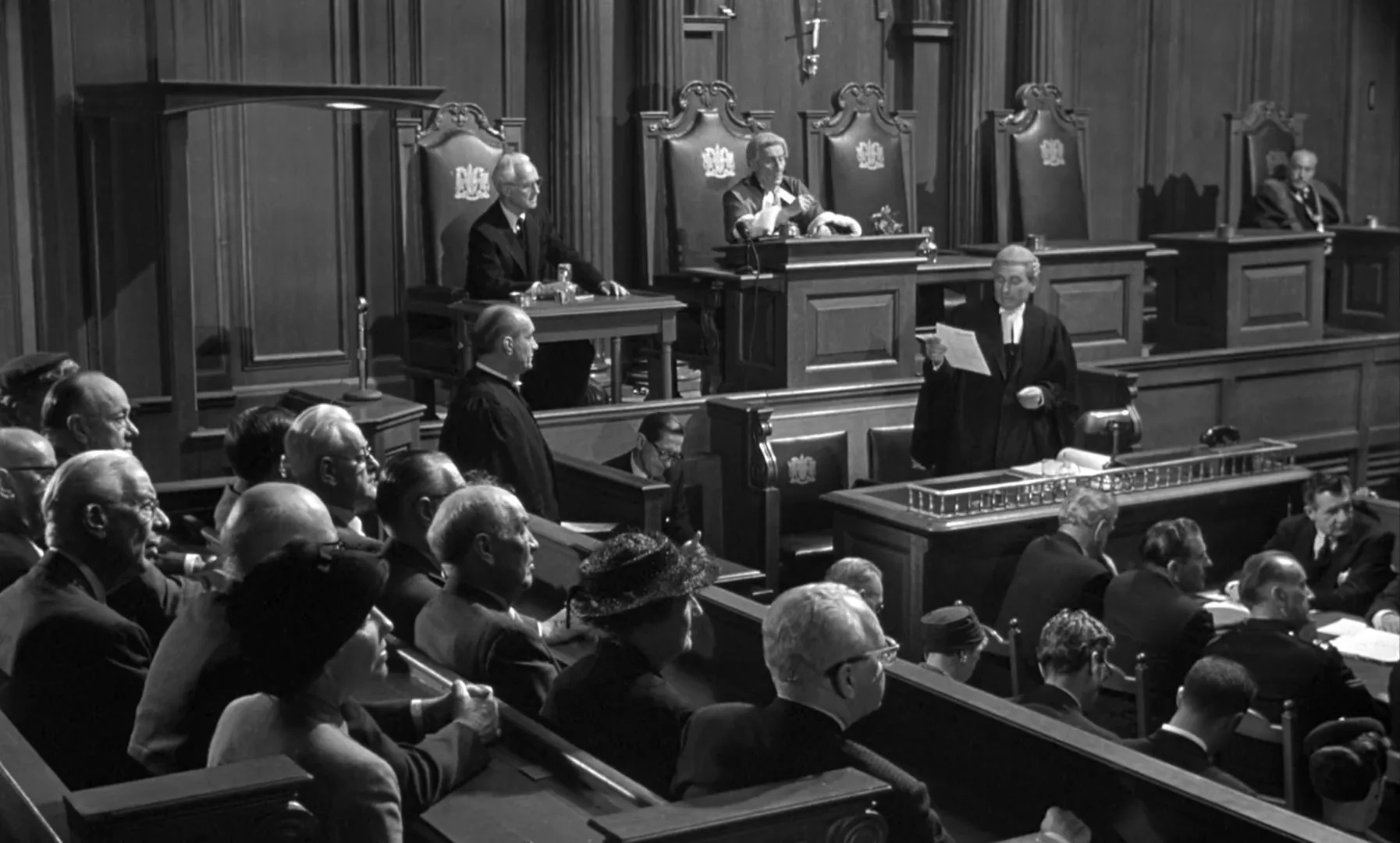 Francis Compton in Witness for the Prosecution (1957)