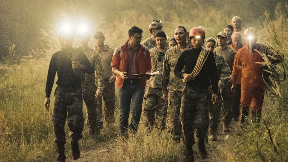 Michael S. New, Christopher Raymond, and James Edward Holley in The Cave (2019)