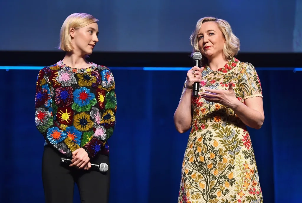 Saoirse Ronan and Josie Rourke at an event for Mary Queen of Scots (2018)