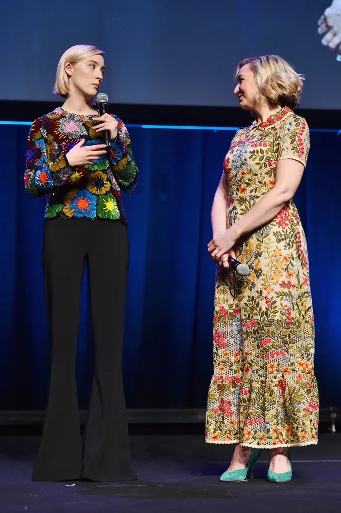 Saoirse Ronan and Josie Rourke at an event for Mary Queen of Scots (2018)