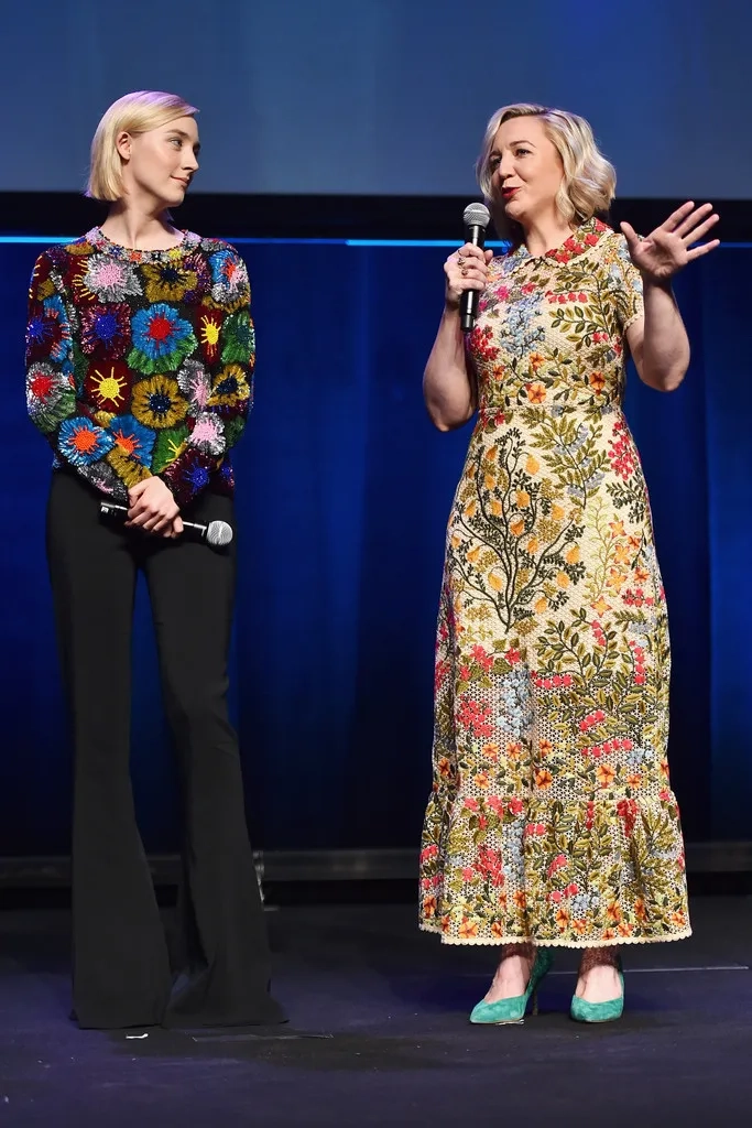 Saoirse Ronan and Josie Rourke at an event for Mary Queen of Scots (2018)