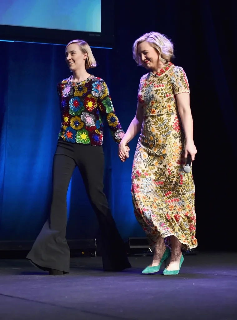 Saoirse Ronan and Josie Rourke at an event for Mary Queen of Scots (2018)