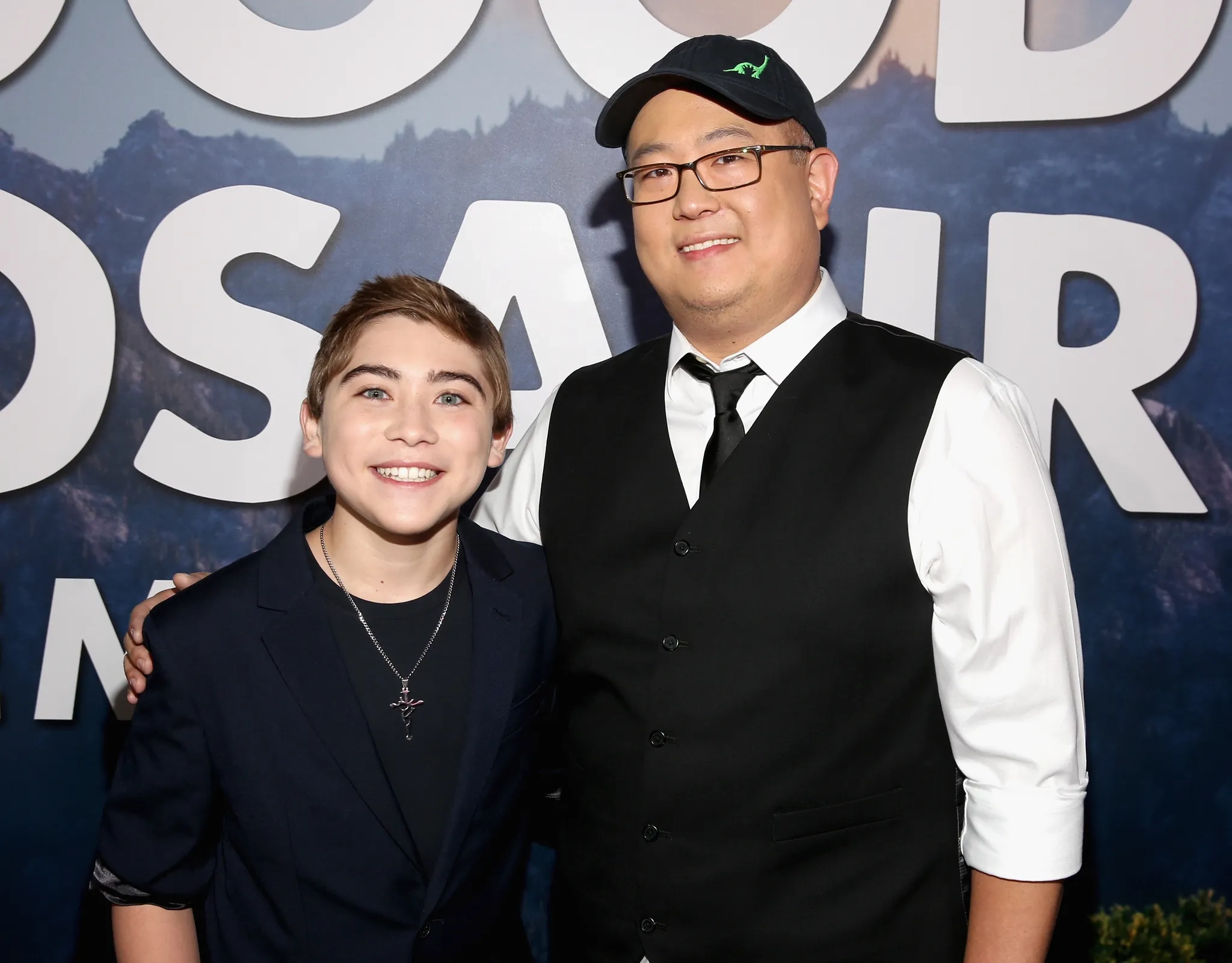 Peter Sohn and Raymond Ochoa at an event for The Good Dinosaur (2015)