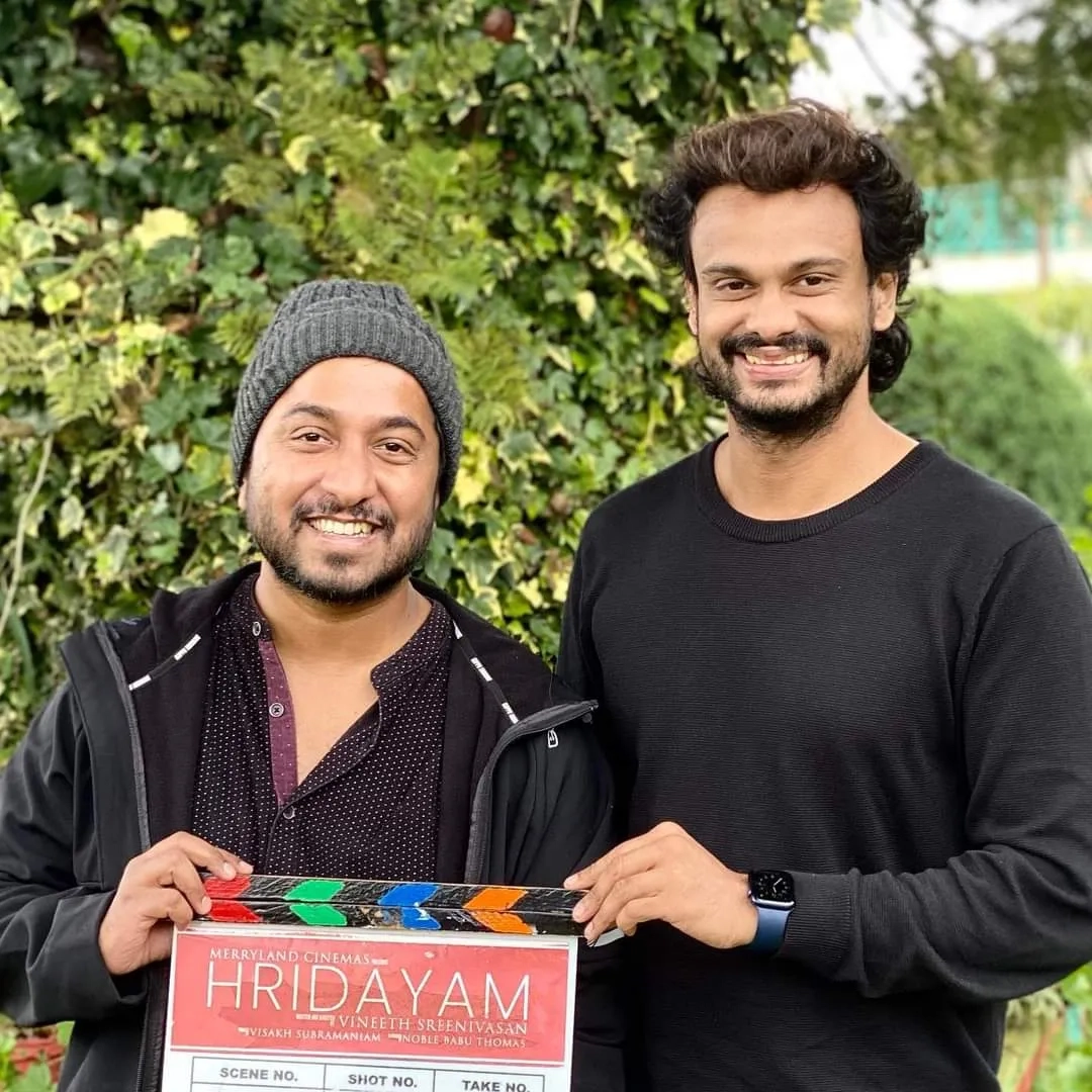 Vineeth Sreenivasan and Visakh Subramaniam in Hridayam (2022)