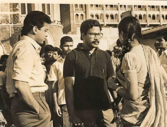 Kamal Haasan, Mani Ratnam, and Saranya Ponvannan in Nayakan (1987)