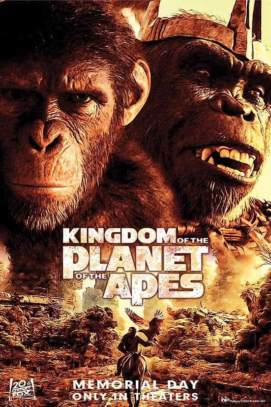 Kevin Durand and Owen Teague in Kingdom of the Planet of the Apes (2024)