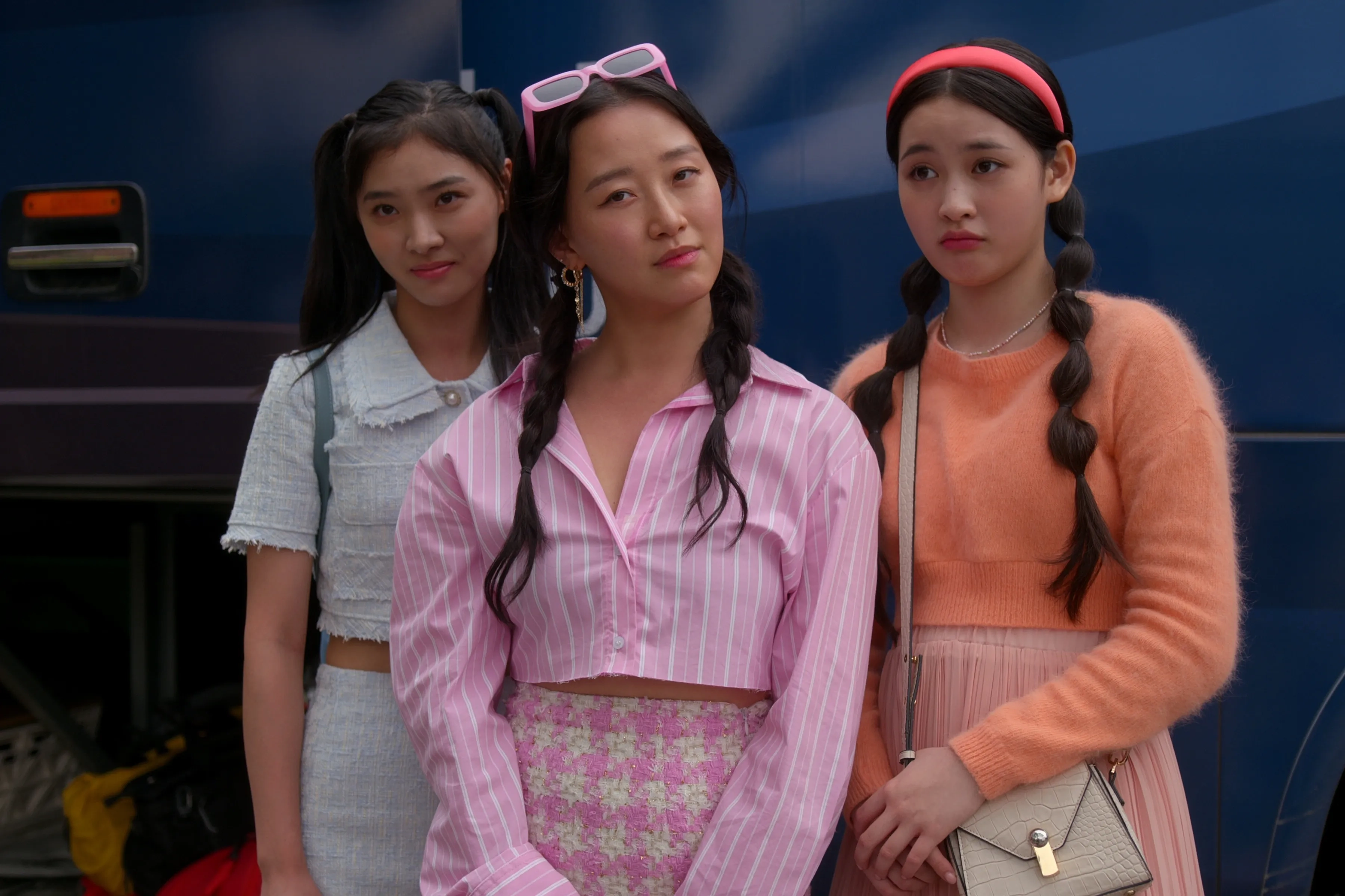 Gia Kim, Sunny Oh, and Han Bi Ryu in XO, Kitty (2023)