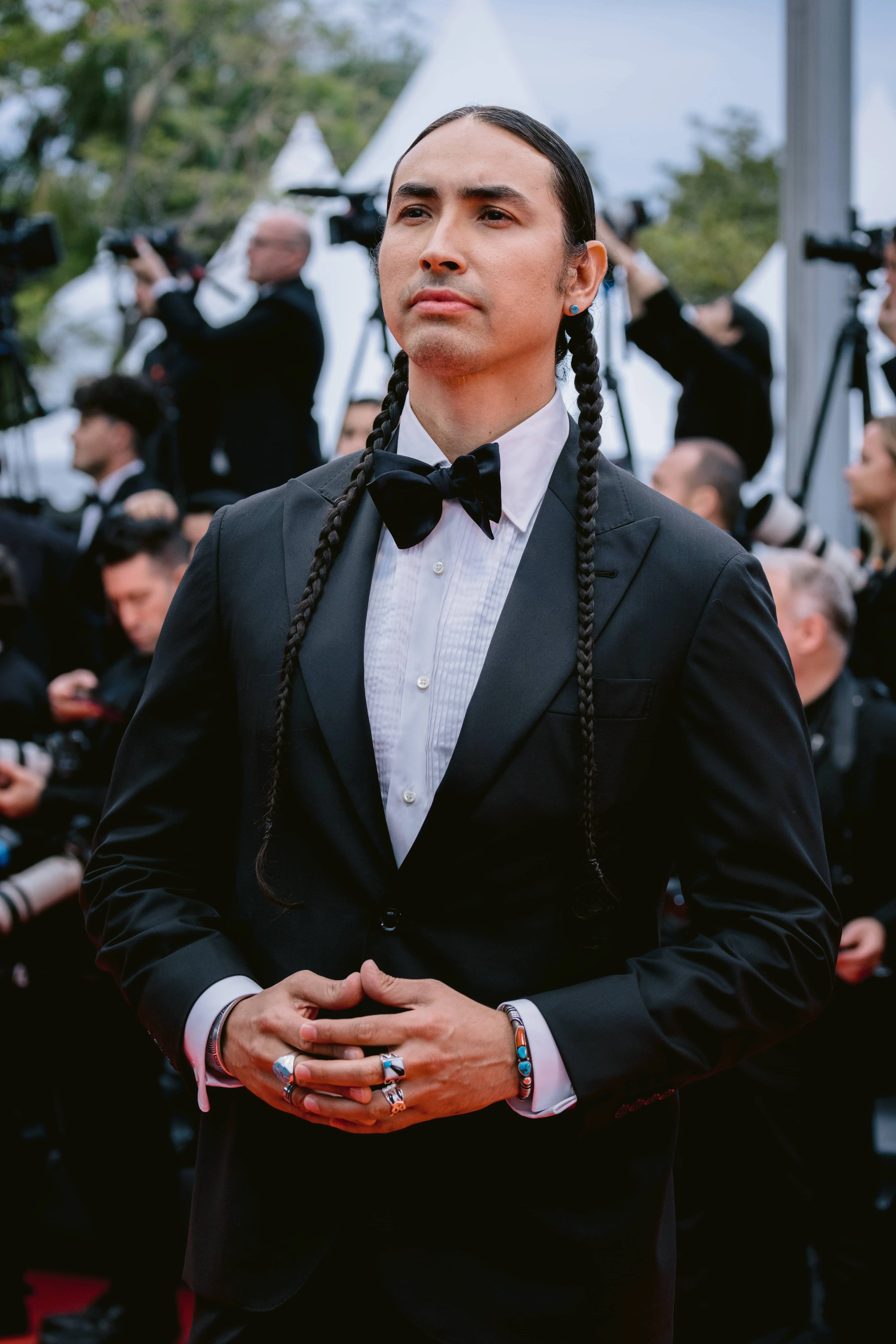 Tatanka Means at Cannes Film Festival red carpet for the world premeire of Killers of the Flower Moon