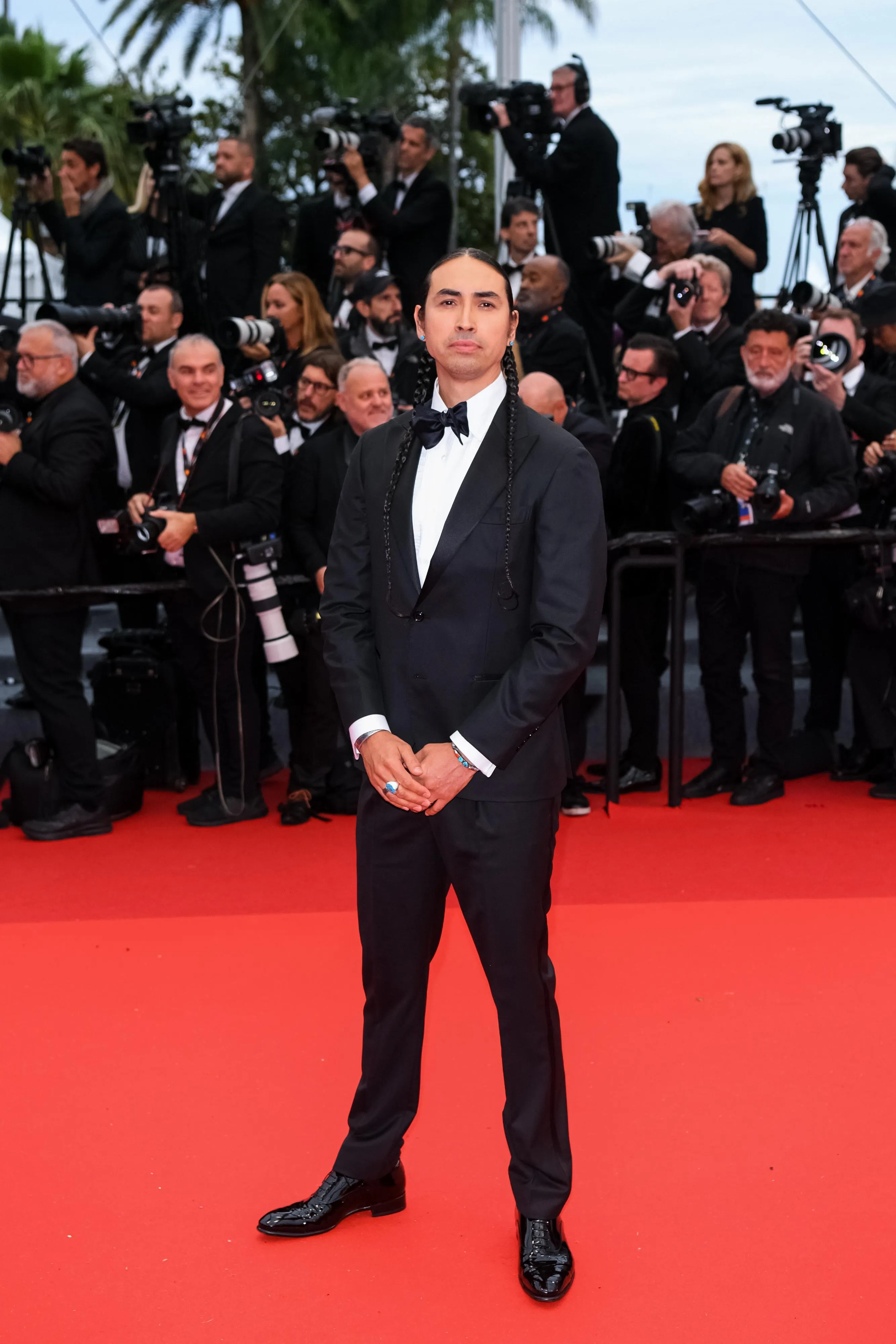 Tatanka Means at Cannes Film Festival red carpet for the world premiere of Killers of the Flower Moon