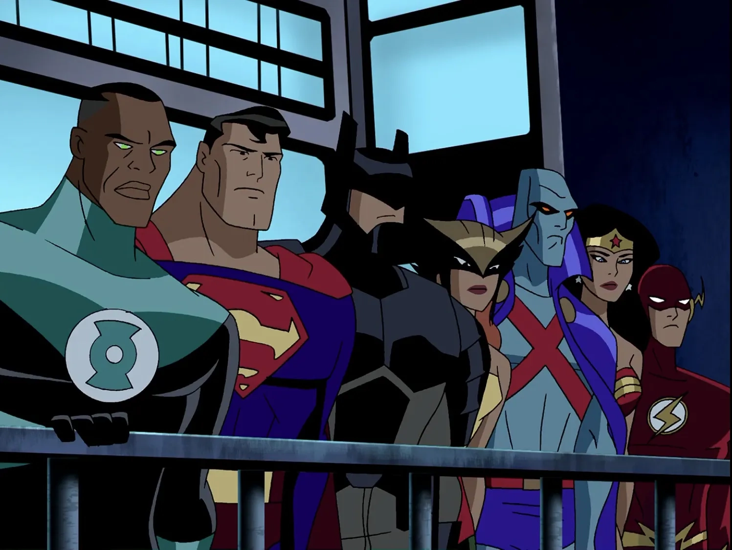 Maria Canals-Barrera, Kevin Conroy, Susan Eisenberg, Phil LaMarr, Carl Lumbly, George Newbern, and Michael Rosenbaum in Justice League (2001)