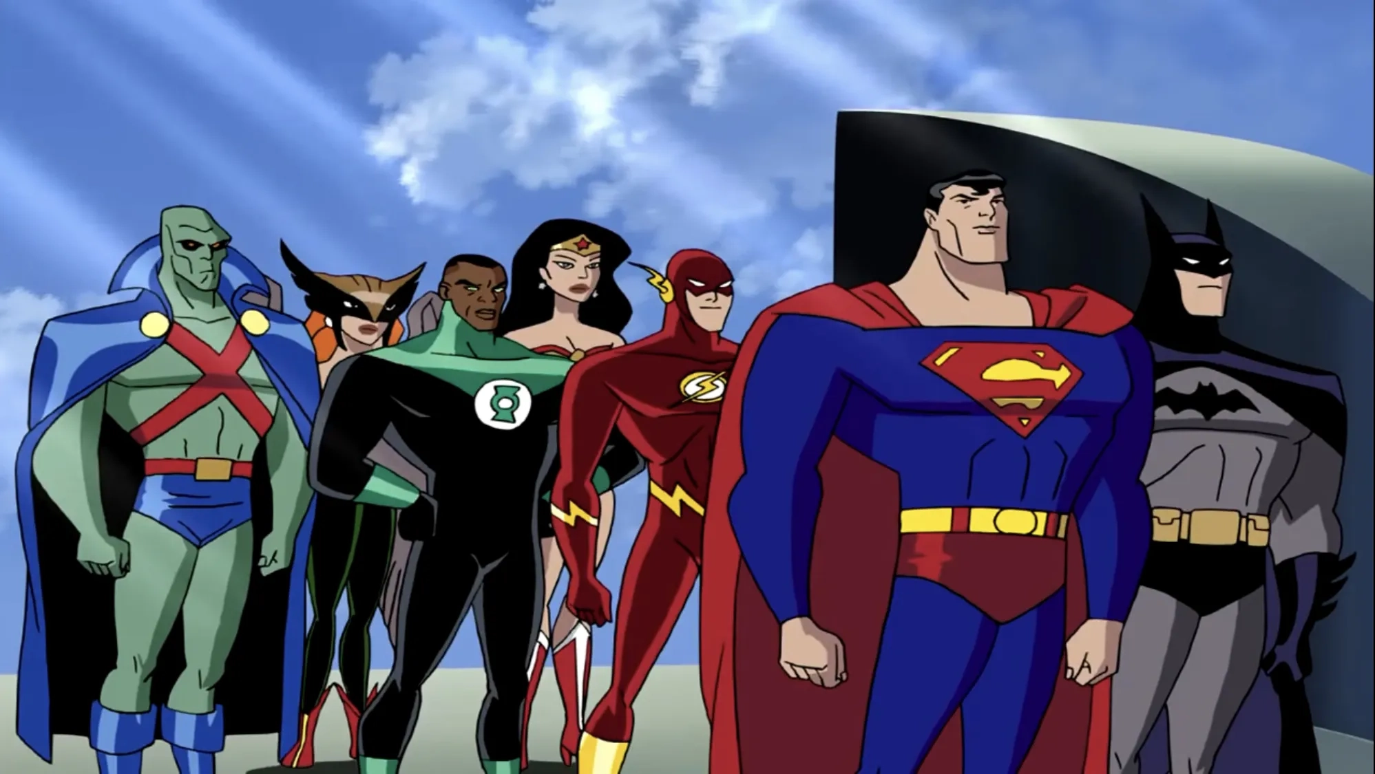 Maria Canals-Barrera, Kevin Conroy, Susan Eisenberg, Phil LaMarr, Carl Lumbly, George Newbern, and Michael Rosenbaum in Justice League (2001)