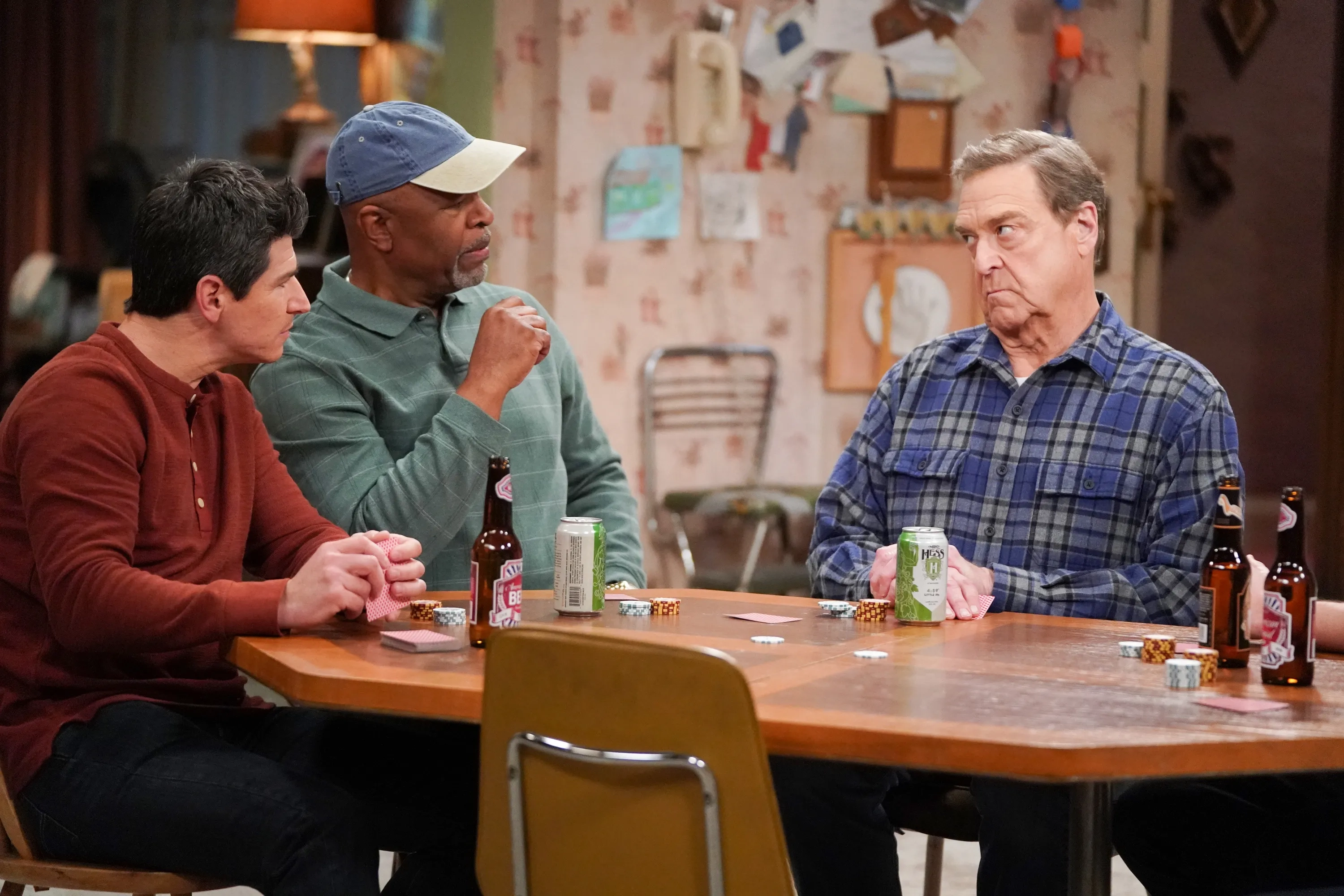 John Goodman, Michael Fishman, and James Pickens Jr. in The Conners: CPAPs, Hickeys and Biscuits (2020)