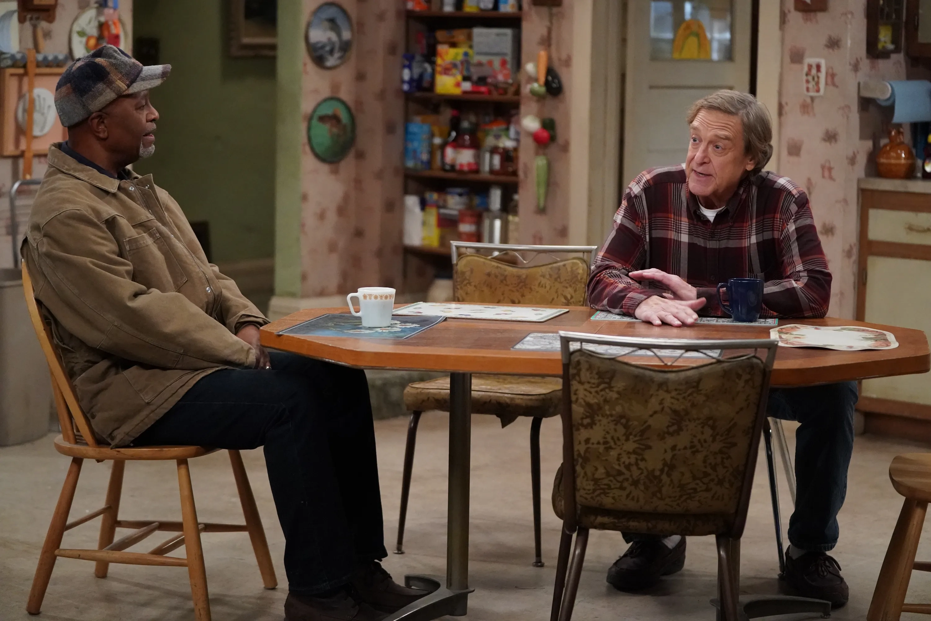 John Goodman and James Pickens Jr. in The Conners: Who Are Bosses, Boats and Eckhart Tolle? (2021)