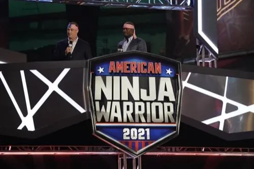 Matt Iseman and Akbar Gbajabiamila in American Ninja Warrior: Qualifiers 4 (2021)