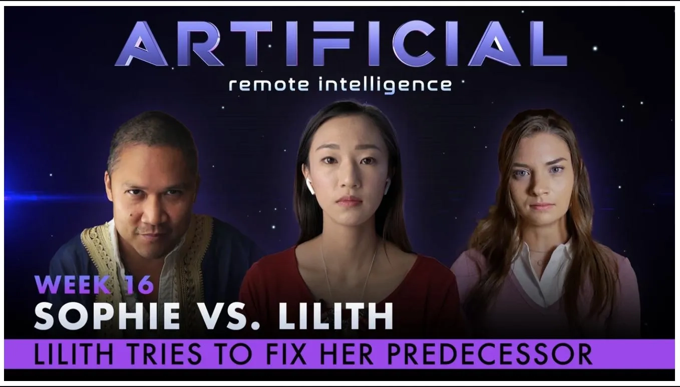 Dante Basco, Tiffany Chu, and Christy St. John in Artificial: Sophie vs. Lilith (2020)