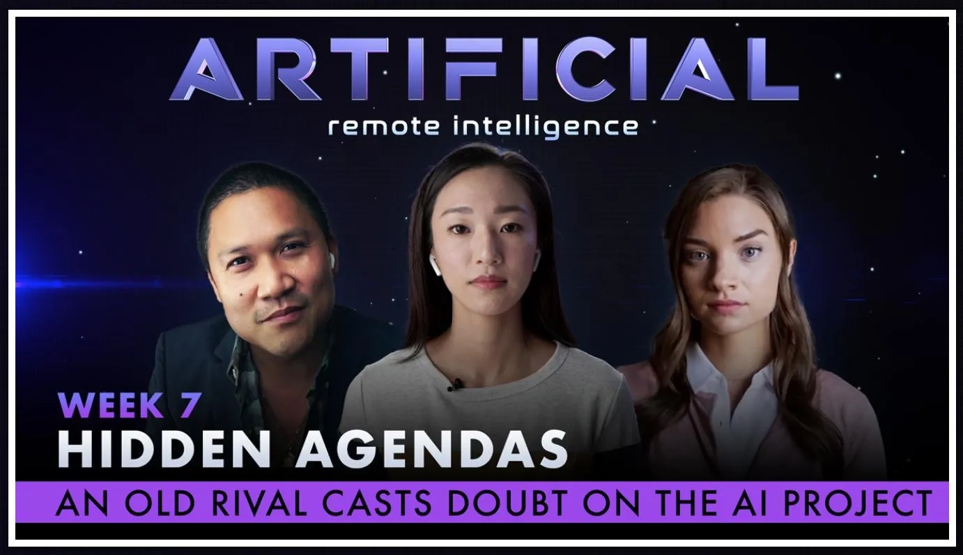 Dante Basco, Tiffany Chu, and Christy St. John in Artificial: Hidden Agendas (2020)